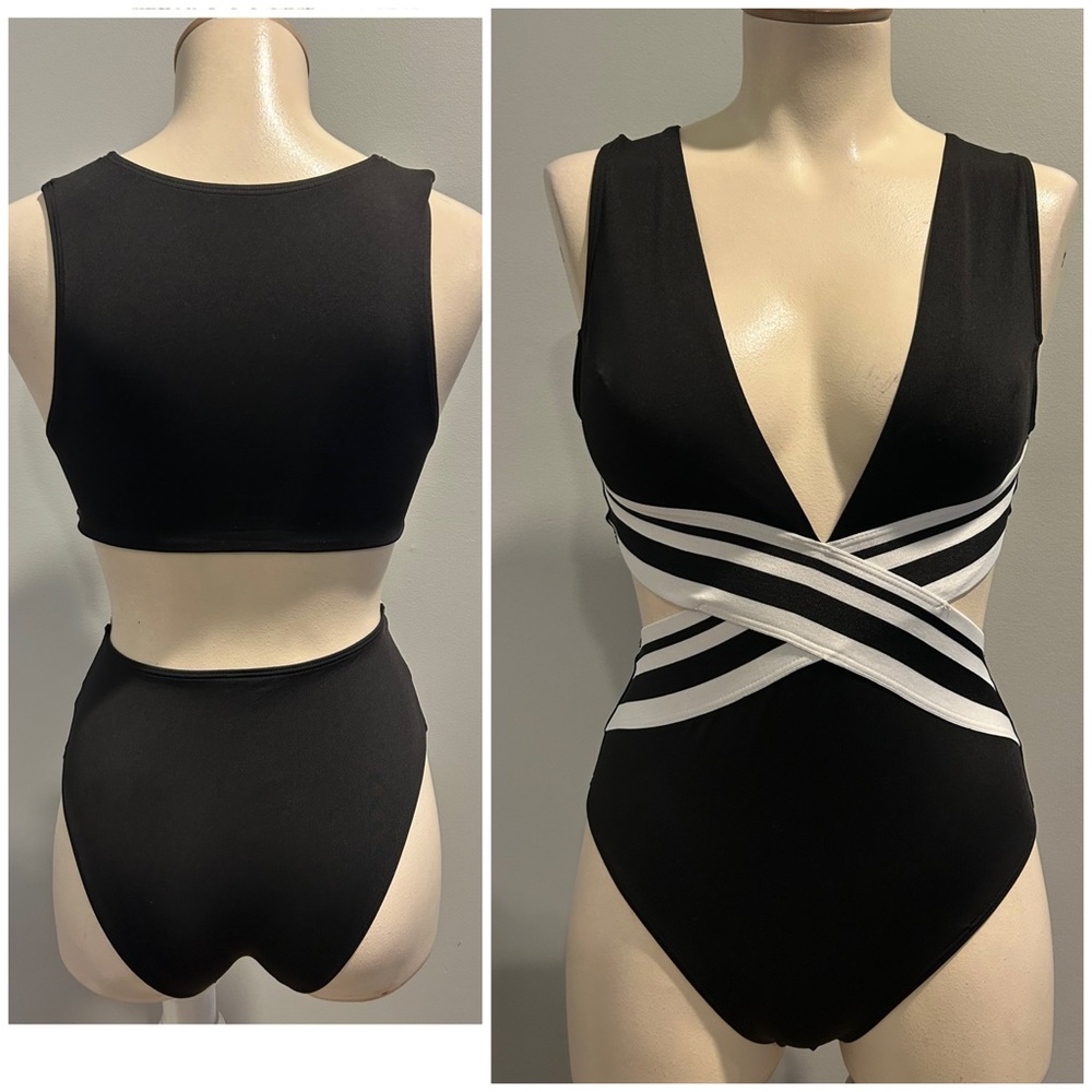 BLACK WHITE SWIMWEAR - Picture 3 of 3